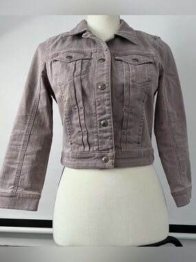 Guess Dusty Rose Cropped Trucker Jacket Size S/P
